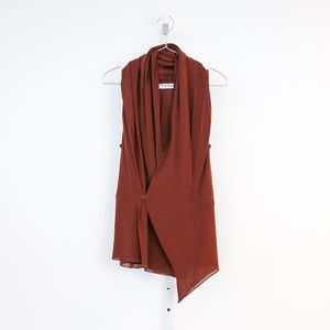Nina Ricci Draped Plunging Blouse